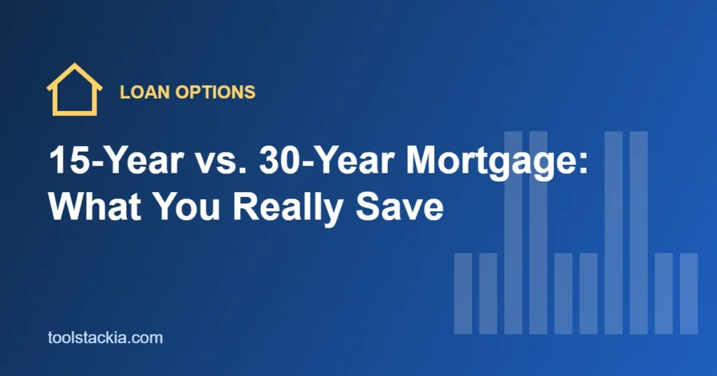 Comparison graphic of 15-year and 30-year mortgage total interest