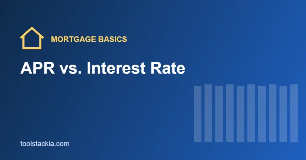 Comparison graphic for mortgage APR and interest rate