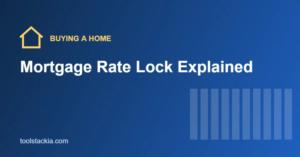 Illustration for a guide to locking a mortgage interest rate