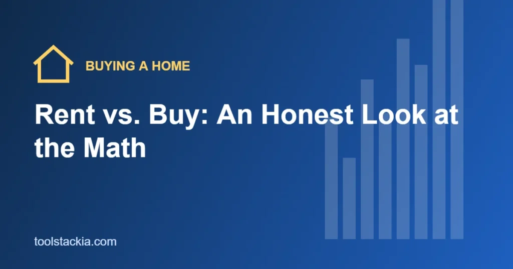 Chart comparing renter and buyer wealth over ten years